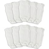 Novibaby 10'lu Ribana Bebek Atlet Body Zıbın Raporu Çıtçıtlı Beyaz 100% Pamuk - Ribana Bebek Body - 0 - 3 Ay - Beyaz-WT16