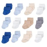 Novibaby 12'li Bambu Yenidoğan Bebek Çorap, Kız Erkek Bebek Çorabı (Baby Boy, 0-6 Ay)