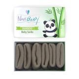 Novibaby 3'lü Bambu Yenidoğan Bebek Çorap (Beige, 6-12 Ay)