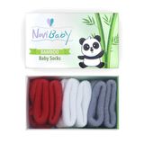 Novibaby 3'lü Bambu Yenidoğan Bebek Çorap (Country, 6-12 Ay)