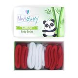 Novibaby 3'lü Bambu Yenidoğan Bebek Çorap (Flag, 6-12 Ay)