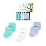 Novibaby 3'lü Bambu Yenidoğan Bebek Çorap (Fresh, 6-12 Ay)