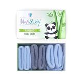 Novibaby 3lü Bambu Yenidoğan Bebek Çorap I Blue Stone I 0-6 Ay