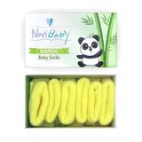 Novibaby 3'lü Bambu Yenidoğan Bebek Çorap (Lemon, 6-12 Ay)