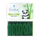 Novibaby 3'lü Bambu Yenidoğan Bebek Çorap (Pine Green, 6-12 Ay)