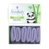 Novibaby 3'lü Bambu Yenidoğan Bebek Çorap (Purple, 6-12 Ay)