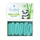 Novibaby 3'lü Bambu Yenidoğan Bebek Çorap (Sea Green, 6-12 Ay)