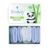 Novibaby 3'lü Bambu Yenidoğan Bebek Çorap (Sky, 6-12 Ay)