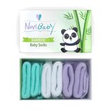 Novibaby 3'lü Bambu Yenidoğan Bebek Çorap (Trendy, 6-12 Ay)