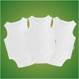 Novibaby 3'lü Bebek Atlet Body Zıbın Çıtçıtlı 100% Pamuk (Beyaz, 24-36 Ay)