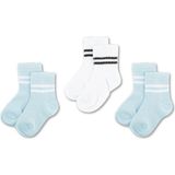 Novibaby 3'lü Pamuklu Çocuk Kolej Soket Çorap Bebek Unisex Kız Kadın Erkek Okul Çorabı, Beyaz Siyah Pembe - 0 - 1 Yaş - Mavi - Beyaz