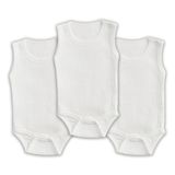 Novibaby 3'lü Ribana Bebek Atlet Body Zıbın Raporlu Çıtçıtlı Beyaz 100% Pamuk - Ribana Bebek Body zıbın (Beyaz, 12-18 Ay)