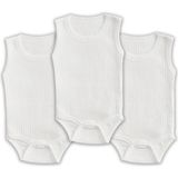 Novibaby 3'lü Ribana Bebek Atlet Body Zıbın Raporlu Çıtçıtlı Beyaz 100% Pamuk - Ribana Bebek - Çok Renkli - Standart