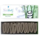 Novibaby 5'li Bambu Yenidoğan Bebek Çorabı I Beige I 0-6 Ay - 0 - 6 Ay - Beige Bear