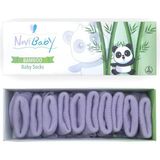 Novibaby 5'li Bambu Yenidoğan Bebek Çorabı I Purple I 0-6 Ay - 0 - 6 Ay - Açık Lila