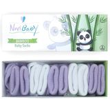 Novibaby 5'li Bambu Yenidoğan Bebek Çorabı I Purpy I 0-6 Ay - 0 - 6 Ay - Beyaz - Lila