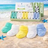 Novibaby 5'li Bambu Yenidoğan Bebek Çorabı I Summer Boy I 0-6 Ay - 0 - 6 Ay - Beyaz - Sarı - Mavi