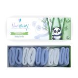 Novibaby 5'li Bambu Yenidoğan Bebek Çorap (Bluemy, 6-12 Ay)