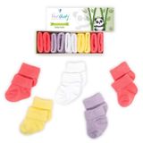 Novibaby 5'li Bambu Yenidoğan Bebek Çorap (Colourful, 12-18 Ay)