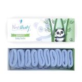 Novibaby 5'li Bambu Yenidoğan Bebek Çorap (Dusty Blue, 6-12 Ay)