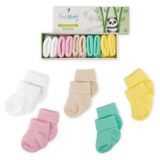 Novibaby 5'li Bambu Yenidoğan Bebek Çorap (Flower1, 12-18 Ay)