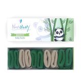 Novibaby 5'li Bambu Yenidoğan Bebek Çorap (Greeny, 6-12 Ay)