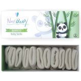 Novibaby 5'li Bambu Yenidoğan Bebek Çorap I Ecru Ekru Kız Erkek Bebek Çorabı - 1,5 - 2 Yaş