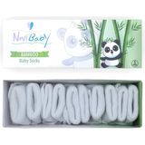 Novibaby 5'li Bambu Yenidoğan Bebek Çorap I Snow White Beyaz Kız Erkek Bebek Çorabı - 1BW-Beyaz - 1,5 - 2 Yaş