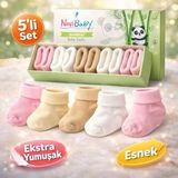 Novibaby 5'li Bambu Yenidoğan Bebek Çorap I Sweet I 0-6 Ay - 0 - 6 Ay