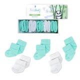 Novibaby 5'li Bambu Yenidoğan Bebek Çorap (Minty, 18-24 Ay)