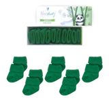 Novibaby 5'li Bambu Yenidoğan Bebek Çorap (Pine Green, 18-24 Ay)