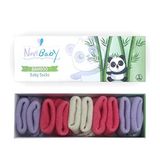 Novibaby 5'li Bambu Yenidoğan Bebek Çorap (Pinky Rose, 0-6 Ay)
