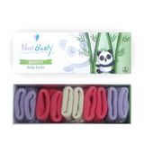 Novibaby 5'li Bambu Yenidoğan Bebek Çorap (Pinky Rose, 6-12 Ay)