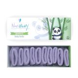 Novibaby 5'li Bambu Yenidoğan Bebek Çorap (Purple, 0-6 Ay)