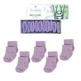 Novibaby 5'li Bambu Yenidoğan Bebek Çorap (Purple, 18-24 Ay)