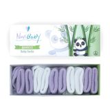 Novibaby 5'li Bambu Yenidoğan Bebek Çorap (Purpy, 0-6 Ay)