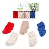 Novibaby 5'li Bambu Yenidoğan Bebek Çorap (Sailor, 6-12 Ay)