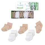 Novibaby 5'li Bambu Yenidoğan Bebek Çorap (White Beige, 18-24 Ay)