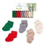 Novibaby 5'li Bambu Yenidoğan Bebek Çorap (Winter, 0-6 Ay)