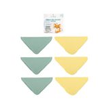 Novibaby 6’lı Bebek Ağız Mendili – Sunrise - Salya Mendili Ağız Silme Mendili 100% Pamuk 20x20cm Sarı - Yeşil