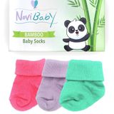 Novibaby Bambu Purple Candy 0-6 Ay 3'lü Yenidoğan Bebek Çorabı