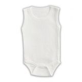 Novibaby Ribana Bebek Atlet Body Zibin Raporlu Citcitli Beyaz 100% Pamuk - Ribana Bebek Body Zibin