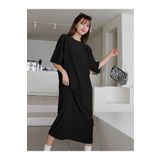NoVibe Kadın Düz T-shirt Elbise/Tunik
