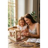NoviHobby Düşler Çikolatası 3D Puzzle Ahşap Minyatür Maket Kiti DIY Kendin Yap Led Işıklandırmalı Maket Ev