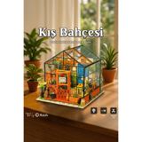 NoviHobby Minyatür Kış Bahçesi 3D Puzzle Ahşap Minyatür Maket Kiti DIY Kendin Yap