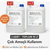 Novis Liora 2 Adet Distile Su 5 Litre Toplam 10 Litre Saflaştırılmış Deiyonize Saf Su Çok Amaçlı Kullanım