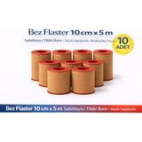 Novis Liora Bez Flaster 10 cm x 5 M Sabitleyici Tıbbi Bant Kahverengi Bez Flaster Güçlü Yapışkanlı 10 Adet