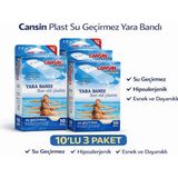 Novis Liora Cansın Plast Su Geçirmez Yara Bandı 10'lu 3 Paket Waterproof First Aid Plaster
