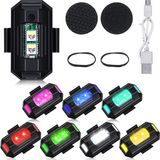 Novis Liora Mini LED Flash 7 Renk Rgb USB Şarjlı Araba Motosiklet Bisiklet Drone Uyumlu