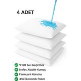 Novis Liora Yastik Alezi Su Geçirmez Ses Yapmaz Yastik Alez Kilifi 4 Adet - 50 x 70 cm - 001-Renkli